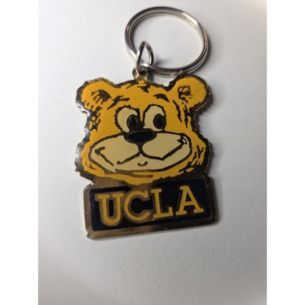 Vintage UCLA Joe Bruin Bear Mascot Keychain Imprinted Products Made in Taiwan